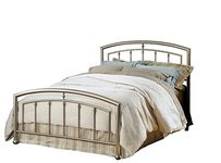 Hillsdale Furniture Claudia Bed Set with Rails, Queen, Matte Nickel