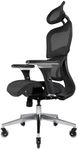 Nouhaus Ergo3D Ergonomic Office Chair Lumbar Support Mesh Office Chair with 4D Adjustable Armrest, Adjustable Headrest and Wheels, Mesh High Back Home Office Desk Chairs(Black)