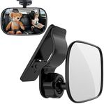 Taicols Baby Mirror for Car, Automotive Interior Rearview Baby Mirror, Backseat Mirror, Baby Car Mirror, Car Small Clip-On Adjustable Facing Back Rear View Seat Convex Mirror Clip on Car Sun Visor