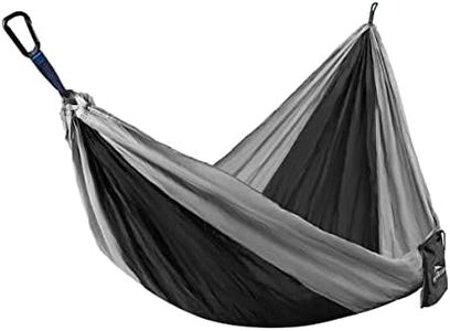 Monoprice Camp Hammock with Built in Carrying Case, Large Size (118''L X 78''W) 1 or 2 Persons 500 Lbs Capacity, Anti-Fraying, Anti-Tearing, Dirt Resistant - Pure Outdoor Collection Black