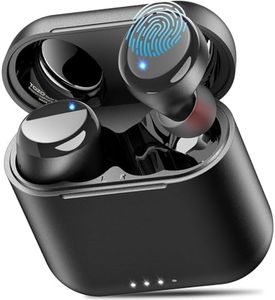 TOZO T6 Wireless Earbuds Bluetooth 5.3 Headphones, Ergonomic Design in-Ear Headset, 50Hrs Playtime with Wireless Charging Case, APP EQ Customisable, IPX8 Waterproof, New Upgraded Version, Black