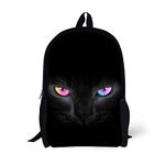 3D Print Black Cat Backpack Popular Bookbag School Rucksack for Elementary or Middle School Boys and Girls