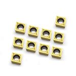 Carbide Turning Inserts CCMT060204，CCMT21.51 Indexable Carbide Lathe Tool，CNC Lathe Milling Inserts Tool for Steel Cast Iron Metal Machining and Turning Tool Holder Replacement Insert 10 Pieces/Pack