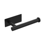 Ibergrif MK34052B Black Chrome Toilet Roll Holder Wall Mounted, Self Adhesive Toilet Paper Holder for Bathroom & Kitchen, Waterproof, No Drilling