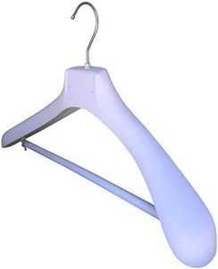 Kiroplast 12 Perchas de terciopelo blanco para colgar pantalones chaqueta hombros anchos abrigos chaquetas perchas terciopelo flocado abrigos perchas novia Atelier vestidos