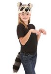 elope Raccoon Plush Headband & Tail Costume Kit for Adults and Kids Standard Black