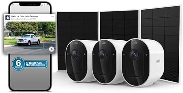 Arlo Pro Security Camera 2K HDR (6th Gen, 2025 Release) 3 Cam + 3 Solar Panels + 6 Months of Secure Plus Plan - Wireless Outdoor Camera, Battery Power, Person, Vehicle & Animal Detection, White