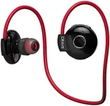 Crave Octane Sport Wireless Bluetooth Earphones, in-Ear Sweat and Water Resistant Stereo Lightweight Headphones Earbuds Premium Sports Headset with Built-in Mic – Red
