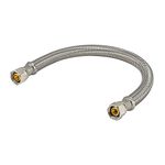 Eastman 48074 Braided Stainless Steel Faucet Connector, 3/8 inch Comp, 16 inch