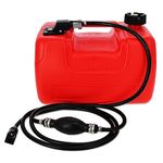 BISupply Boat Gas Tank Kit 3 Gallon - Portable Plastic Outboard Marine Boat Fuel Tank with Fill Hose