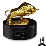 YVVV Electric Rotating Turntable,rotating display stand for Video Shooting,Display Jewelry,Anime Figures,Watch-12cm/4.72 Inch, Motorized Turntable 360º Rotating for Product Display Black