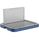 Gmjay Pet Dog Puppy Potty Tray with Wall, Pee Pad Holder Dog Toilet Potty Training Tray,Blue gray,Large