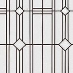 UNI Window Film Static Clings Non Adhesive 3D Stained Glass Window Decals UV Protection (Antique, 37.4 x 24.4 Inch)