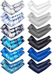 Mntrprko 12 Pairs Sports Arm Sleeves for Kids Basketball Baseball Arm Sleeves UV Sun Protection Cooling Arm Cover Sleeve, Multi, 8-10 Years