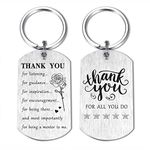 SOUSYOKYO Mentor Gifts for Women Thank You, Best Female Mentor Keychain, Thank U Mentor Teacher Appreciation Gifts for Men, Male Mentor Stuff Keepsake