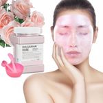 Truvenum Jelly Face Mask for Facials,Rose Petals Professional Peel Off Jelly Mask Gel Face Masks Hydrating&Moisturizing,Jelly Mask Powder DIY SPA 23 Fl Oz Jar
