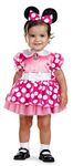 Disguise Baby's Disney's Mickey Mouse Minnie Mouse Costume, Pink/White, 12-18 Months