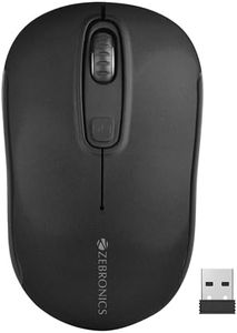 ZEBRONICS Dash Pro 2.4GHz Wireless Mouse, Upto 1600 DPI, 3 Level DPI, High Precision, Power Saving Mode, Comfortable & Lightweight, for Mac | Laptop | Computer (Black)