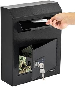 Volcora Key Drop Box with Lock, Drop Slot Depository Safe Box Digital Keypad, Money Drop Safe for Business, Cash Drop Box, Wall Mount Mailbox, Electronic Programmable Lock with Key Indoor Use