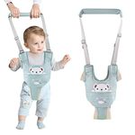 Ocanoiy Baby Walking Harness Handheld Baby Walker Assistant Belt Toddler Infant Walker Safety Harnesses Standing Up Walking Learning Helper With Detachable Crotch for 9-24 Month (Green)