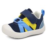 MK MATT KEELY Baby Boys First Walking Shoes Toddlers Breathable Anti-Slip Trainer Sneakers for Infant,Size 2.5 UK Child,Navy