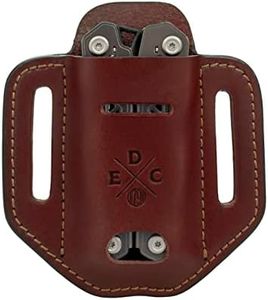 1791 EDC Multitool Sheath, American Leather, Multitool Pouch for Belts, Compatible with Heavy Duty Leatherman, SOG and Gerber Multitools - Easy Slide Holster, Brown