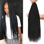 7Packs/Lot Box Braids Crochet Hair Extensions Pre looped Crochet Hair Crochet Braids Box Braid Crochet Hair Crochet Braids Hair for Black Women (26Inch(Pack of 7), 1B) …