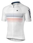 LAMEDA Cycling Jersey Men Short Sleeve Road Bike Bicycle Shirt Reflective Breathable Lightweight Summer White Large