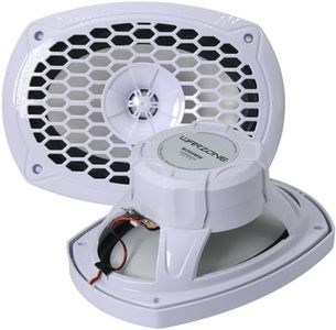 Warzone WZ69MW 6x9-Inch 2-Way Marine Speaker, 1200W Max, 4 Ohms, 20oz Magnet, White Injection Cone with Rubber Edge for Boats and Outdoor Audio (2 Speakers)