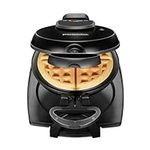 Proctor Silex 26090PS Flip Belgian Waffle Maker, Black, Nonstick Plates, 1 waffle capacity