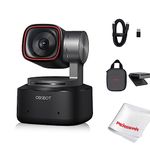 OBSBOT Tiny 2 Webcam 4K AI-Powered PTZ Web Camera, Voice Control Auto Focus, 4K Webcam with 1/1.5" CMOS 4X Faster Focusing USB 3.0, Web Camera for Streaming, Meeting, PC