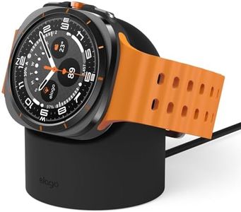 elago GWT2 Charger Stand Compatible with Samsung Galaxy Watch 8/8 Classic, 7/Ultra, 6/6 Classic, 5/5 Pro [40/43/44/45/47mm], Nightstand Mode, Cable Management [Charging Cable Not Included] (Black)