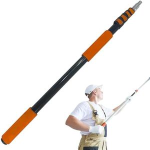 SISUPASSIE Telescoping Extension Pole, Reach to 26FT Telescoping Pole Multi-Purpose 5-20FT Lightweight, Sturdy with Universal Twist-on Metal Tip Extendable Pole for Dusting Painting Window Cleaning