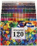 120 Oil Colored Pencils Set Professional Artist Coloring Pencils (No Duplicates) for Drawing, Blending and Layering, Sketching, Crafting
