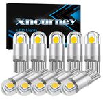 Xnourney 194 Led Car Bulb 3030 Chipset 2SMD T10 194 168 W5W Led Wedge Light Bulb 1.5W 12V License Plate Courtesy Step Map Lights Trunk Lamp Clearance Lights (12pcs)
