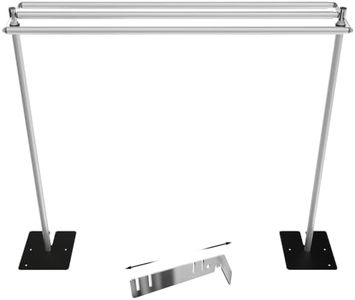 10x10ft Triple Crossbar Heavy Duty Backdrop Stand with 3 Bonus 18cm Extended Connectors, Adjustable Metal Pipe and Drape Stand for Weddings, Parties, Flower Wall & Photography