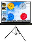 Inlight Cineview Series 84 Inches Diagonal Tripod Type Projector Screen, Supports UHD, 3D and 4K Ready Technology-(6ft x 4ft, 4:3 Aspect Ratio)