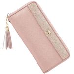 FOXLOVER Wallets for Women Credit Card Holders with RFID Blocking Large Capacity Wristlet with Coin Paper Money Pocket