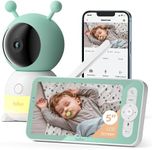 BOIFUN 2K 5" Video Baby Monitor WiFi, 360 View Baby Camera with Night Light, Via Smartphone App and Screen Control, AI Motion & Sound Detection, Auto Tracking, Two-Way Talk,3000mAh Battery