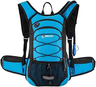 Hydration Pack Hiking Water Backpack - Miracol Insulated Water Bag with 2L Bladder Blue