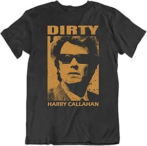 Camiseta para hombre, diseño de Harry Callahan Clint Eastwood de los años 70, color gris oscuro, Negro, 60