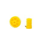 Electronic Spices 2pcs Yellow Spur Plastic Gear 25 Tooth + 6 Tooth For Electronic And School Projects (yellow, 2)