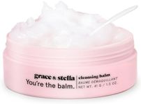 grace & stella Cleansing Balm - Makeup Remover Balm - Moisturizing Oil Makeup Remover Cleanser - Deep Cleansing Face Balm, Vegan Fragrance Free Makeup Melting Balm (41 g/1.5 oz)