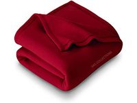 VAS COLLECTION 300 TC All Season Solid/Plain Lightweight Polar Fleece Single Bed Blanket (152 x 230 cm, Maroon & Red)