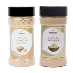 Malikaz' The Royale Taste Ginger Garlic Combo (Ginger Powder, 90G | Garlic Powder, 80G), 170 Gram