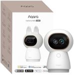 Aqara 4K UHD Dual-Lens Camera Hub G350,Indoor Security Camera with 9X Zoom, 360° Pan & Tilt, AI Auto-Tracking, Facial/Gesture Recognition, Works with Apple HomeKit, Alexa, Google Home, SmartThings