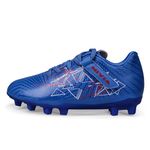 Nivia Carbonite 7.0 Kids Football Stud Shoes – Durable Synthetic Upper, Firm Grip Sole, Lightweight Design for Turf & Grass Play (Mid Blue, UK09)