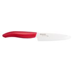 Kyocera Advanced Ceramic Revolution Series 3.0-inch Utility Knife, Red Handle, White Blade
