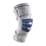 Bauerfeind GenuTrain S Hinged Knee Brace | Advanced Joint Stability with Lateral Splints | Compression Massage Pad | Left Knee | Made in Germany | For Post-Surgery and Injury Recovery - Right Knee - Size 1 - Color Titanium