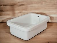 FOOTPRINT EXIM ceramic LAB SINK under counter basin with Waste Coupling & PVC Waste Pipe | Luxurious under counter basin Bathroom Sink Super White Colour With Glossy Finishing (12 X 18X 6 inch)